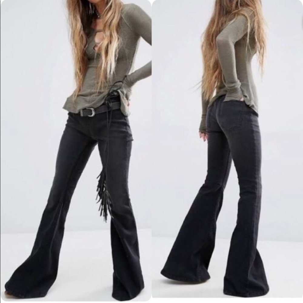 FREE PEOPLE | We The Free - Penny Pull-On Flare Jeans - Picture 8 of 8
